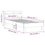 Cama con cabecero madera de ingeniería marrón roble 100x200 cm de vidaXL, Camas y somieres - Ref: Foro24-838532, Precio: 92,9...