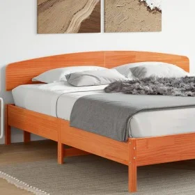 Wax brown solid pine wood bed headboard 200 cm by vidaXL, Headboards and footboards - Ref: Foro24-842489, Price: 52,04 €, Dis...
