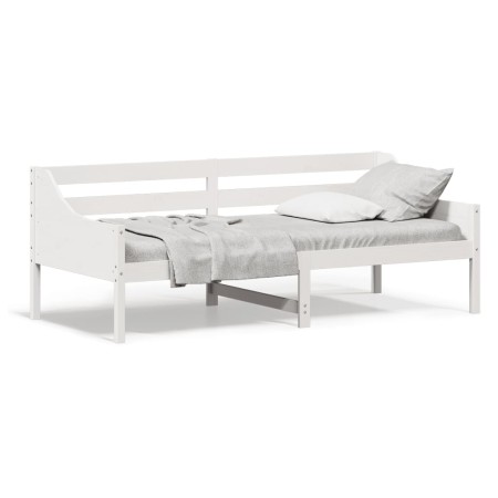 Sofá cama de madera maciza de pino blanco 100x200 cm de vidaXL, Camas y somieres - Ref: Foro24-842835, Precio: 125,69 €, Desc...