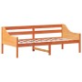 Sofá cama de madera maciza de pino marrón cera 100x200 cm de vidaXL, Camas y somieres - Ref: Foro24-842837, Precio: 122,31 €,...