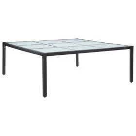 Mesa de comedor de jardín ratán sintético negro 200x200x74 cm de vidaXL, Mesas de jardín - Ref: Foro24-46132, Precio: 267,71 ...