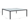 Mesa de comedor de jardín ratán sintético negro 200x200x74 cm de vidaXL, Mesas de jardín - Ref: Foro24-46132, Precio: 270,59 ...