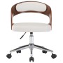 Silla comedor giratoria madera curvada cuero sintético blanco de vidaXL, Sillas de comedor - Ref: Foro24-287422, Precio: 126,...