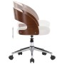 Silla comedor giratoria madera curvada cuero sintético blanco de vidaXL, Sillas de comedor - Ref: Foro24-287422, Precio: 126,...