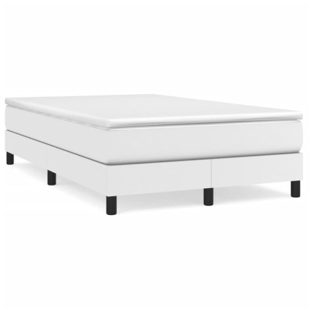 Cama box spring con colchón cuero sintético blanco 120x190 cm de vidaXL, Camas y somieres - Ref: Foro24-3269672, Precio: 395,...