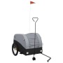 Remolque para bicicleta hierro negro y gris 45 kg de vidaXL, Remolques para bicicletas - Ref: Foro24-94154, Precio: 107,56 €,...