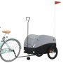 Remolque para bicicleta hierro negro y gris 45 kg de vidaXL, Remolques para bicicletas - Ref: Foro24-94154, Precio: 107,56 €,...