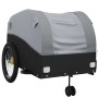 Remolque para bicicleta hierro negro y gris 45 kg de vidaXL, Remolques para bicicletas - Ref: Foro24-94154, Precio: 107,56 €,...