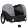 Remolque para bicicleta hierro negro y gris 45 kg de vidaXL, Remolques para bicicletas - Ref: Foro24-94154, Precio: 107,56 €,...
