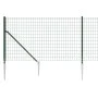 Cerca de alambre con pinchos de anclaje verde 0,8x10 m de vidaXL, Paneles de vallas - Ref: Foro24-154096, Precio: 99,09 €, De...