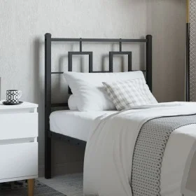 Black metal headboard 75 cm by vidaXL, Headboards and footboards - Ref: Foro24-374267, Price: 30,20 €, Discount: %