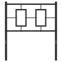Cabecero de metal negro 75 cm de vidaXL, Cabeceros y pies de cama - Ref: Foro24-374267, Precio: 30,70 €, Descuento: %