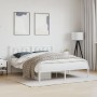 Estructura de cama de metal con cabecero blanca 150x200 cm de vidaXL, Camas y somieres - Ref: Foro24-374292, Precio: 106,04 €...