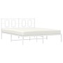 Estructura de cama de metal con cabecero blanca 150x200 cm de vidaXL, Camas y somieres - Ref: Foro24-374292, Precio: 106,04 €...