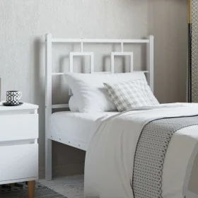 Cabecero de metal blanco 80 cm de vidaXL, Cabeceros y pies de cama - Ref: Foro24-374317, Precio: 28,41 €, Descuento: %