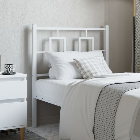 Cabecero de metal blanco 80 cm de vidaXL, Cabeceros y pies de cama - Ref: Foro24-374317, Precio: 28,80 €, Descuento: %