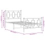 Estructura cama metal con cabecero y pie cama blanca 90x200 cm de vidaXL, Camas y somieres - Ref: Foro24-374301, Precio: 85,9...