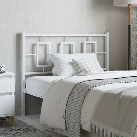 Cabecero de metal blanco 107 cm de vidaXL, Cabeceros y pies de cama - Ref: Foro24-374320, Precio: 33,42 €, Descuento: %