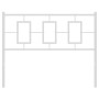 Cabecero de metal blanco 107 cm de vidaXL, Cabeceros y pies de cama - Ref: Foro24-374320, Precio: 33,42 €, Descuento: %
