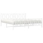 Estructura cama metal con cabecero y estribo blanco 200x200 cm de vidaXL, Camas y somieres - Ref: Foro24-374315, Precio: 152,...