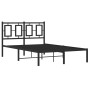 Estructura de cama con cabecero metal negro 120x190 cm de vidaXL, Camas y somieres - Ref: Foro24-374238, Precio: 104,62 €, De...