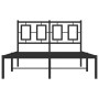 Estructura de cama con cabecero metal negro 120x190 cm de vidaXL, Camas y somieres - Ref: Foro24-374238, Precio: 104,62 €, De...