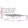 Estructura de cama con cabecero metal negro 120x190 cm de vidaXL, Camas y somieres - Ref: Foro24-374238, Precio: 104,62 €, De...