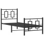 Estructura de cama con cabecero y estribo metal negro 80x200 cm de vidaXL, Camas y somieres - Ref: Foro24-374250, Precio: 87,...