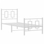 Estructura cama metal con cabecero y pie cama blanca 80x200 cm de vidaXL, Camas y somieres - Ref: Foro24-374299, Precio: 77,3...