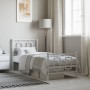 Estructura cama metal con cabecero y pie cama blanca 80x200 cm de vidaXL, Camas y somieres - Ref: Foro24-374299, Precio: 77,3...