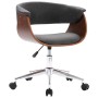 Silla de comedor giratoria de madera curvada y tela gris de vidaXL, Sillas de comedor - Ref: Foro24-287401, Precio: 153,88 €,...
