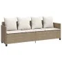 Tumbona con cojines ratán sintético beige by vidaXL, Loungers - Ref: Foro24-368348, Price: 238,99 €, Discount: %