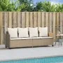 Tumbona con cojines ratán sintético beige by vidaXL, Loungers - Ref: Foro24-368348, Price: 238,99 €, Discount: %