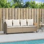 Tumbona con cojines ratán sintético beige de vidaXL, Tumbonas - Ref: Foro24-368348, Precio: 230,14 €, Descuento: %