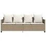 Tumbona con cojines ratán sintético beige by vidaXL, Loungers - Ref: Foro24-368348, Price: 238,99 €, Discount: %