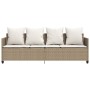 Tumbona con cojines ratán sintético beige de vidaXL, Tumbonas - Ref: Foro24-368348, Precio: 230,14 €, Descuento: %