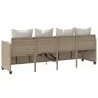 Tumbona con cojines ratán sintético beige by vidaXL, Loungers - Ref: Foro24-368348, Price: 238,99 €, Discount: %