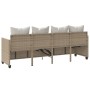 Tumbona con cojines ratán sintético beige de vidaXL, Tumbonas - Ref: Foro24-368348, Precio: 230,14 €, Descuento: %