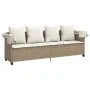 Tumbona con capota y cojines ratán sintético beige by vidaXL, Loungers - Ref: Foro24-368357, Price: 280,21 €, Discount: %