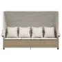Tumbona con capota y cojines ratán sintético beige by vidaXL, Loungers - Ref: Foro24-368357, Price: 280,21 €, Discount: %