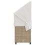 Tumbona con capota y cojines ratán sintético beige de vidaXL, Tumbonas - Ref: Foro24-368357, Precio: 271,66 €, Descuento: %