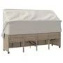 Tumbona con capota y cojines ratán sintético beige by vidaXL, Loungers - Ref: Foro24-368357, Price: 280,21 €, Discount: %