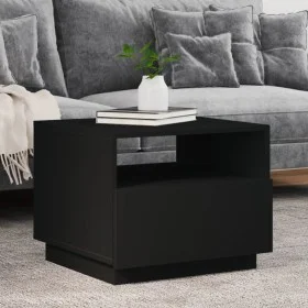 Mesa de centro con luces LED negro 50x49x40 cm de vidaXL, Mesas de centro - Ref: Foro24-839827, Precio: 72,21 €, Descuento: %