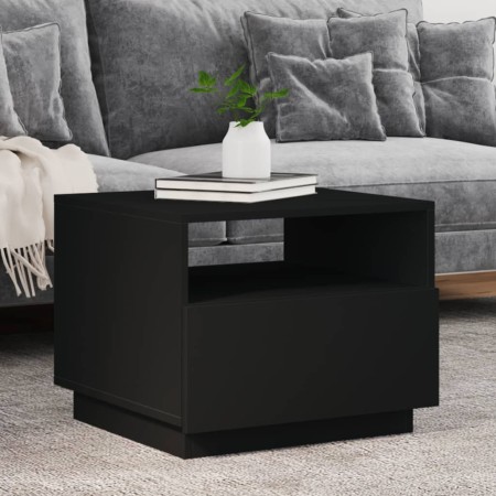 Mesa de centro con luces LED negro 50x49x40 cm de vidaXL, Mesas de centro - Ref: Foro24-839827, Precio: 69,76 €, Descuento: %