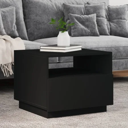 Mesa de centro con luces LED negro 50x49x40 cm de vidaXL, Mesas de centro - Ref: Foro24-839827, Precio: 72,21 €, Descuento: %