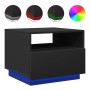 Mesa de centro con luces LED negro 50x49x40 cm de vidaXL, Mesas de centro - Ref: Foro24-839827, Precio: 69,76 €, Descuento: %