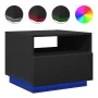 Mesa de centro con luces LED negro 50x49x40 cm de vidaXL, Mesas de centro - Ref: Foro24-839827, Precio: 72,21 €, Descuento: %