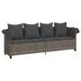 Tumbona con capota y cojines ratán sintético gris by vidaXL, Loungers - Ref: Foro24-368355, Price: 281,22 €, Discount: %