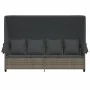 Tumbona con capota y cojines ratán sintético gris by vidaXL, Loungers - Ref: Foro24-368355, Price: 281,22 €, Discount: %