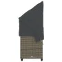 Tumbona con capota y cojines ratán sintético gris by vidaXL, Loungers - Ref: Foro24-368355, Price: 281,22 €, Discount: %